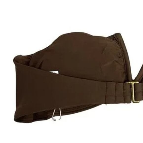 NWT Andie Swim The Scala Top Strapless Bandeau V Wire Bikini Top L Espresso - Picture 8 of 15